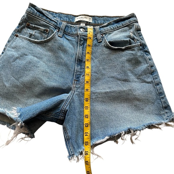 Abercrombie & Fitch Curve Love High Rise Dad Short - Size 30/10 - Picture 6 of 7